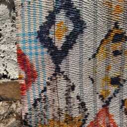 Kantha Quilt With Persian Art Designs - Hand-stitched Cotton Throw - 150x225 cm - thumbnail 2