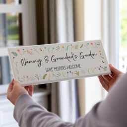 Garden Sign - Decor Wall Wood Personalised Gift For Grandparent Gardening Gifts Gardener Uv712 - thumbnail 1