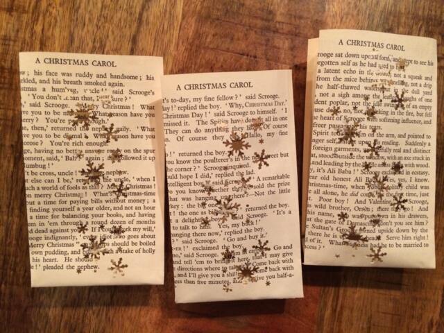 Christmas Carol Luminary Bags, Holiday Decor - Set Of 5 - image 1