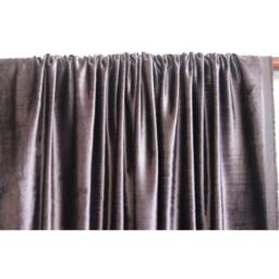 "Dark Purple Grey Velvet Curtain 52""x84" - thumbnail 1