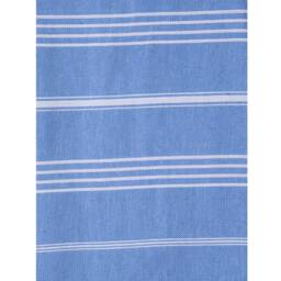 Blue Turkish Cotton Beach Towel Lightweight Peshtemal - thumbnail 3