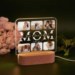 Personalized Photo Night Light, Custom Collage Led Light, Mother's Day Gift, Mum Gifts From Daughter, Best Mom Ever, Birthday Gift For Her - thumbnail 3
