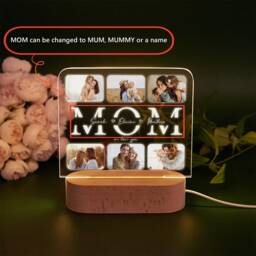 Personalized Photo Night Light, Custom Collage Led Light, Mother's Day Gift, Mum Gifts From Daughter, Best Mom Ever, Birthday Gift For Her - thumbnail 2