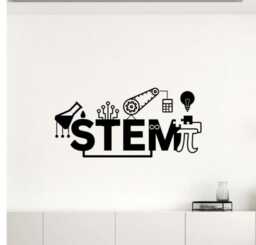 Stem Wall Decal Vinyl Sticker Lab Science Technology Engineering Math Teacher Gift Art Design School Classroom Interior - 64Nr - thumbnail 1
