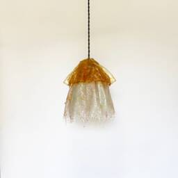 The Mako Lamp. Amber Handmade, One-Of-A-Kind Resin Pendant Drip Ambient Lighting, Mushroom & Jellyfish Shaped Home Decor - thumbnail 2