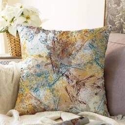 Watercolor Marble Chenille Cushion Cover Double-Sided Print