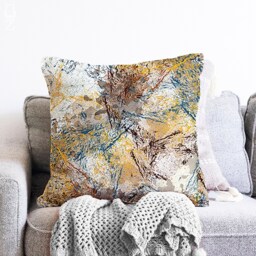 Watercolor Marble Chenille Cushion Cover Double-Sided Print - thumbnail 2