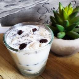 Coffee Scented Soy Candle With Espresso Beans & Seashells - thumbnail 2
