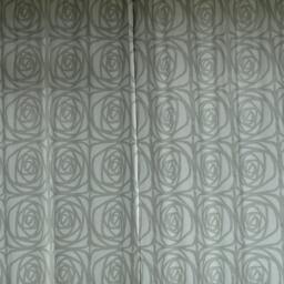 Curtain Panel White Abstract Roses Flowers Scandinavian Decor Cafe Curtain Kitchen Valance , Also Runner Napkins Available, Great Gift - thumbnail 3