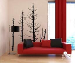 Pine Trees Wall Decals Winter - Vinyl Decal Art Custom Home Decor - thumbnail 2