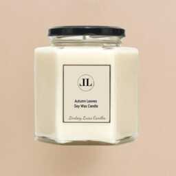 Autumn Walks Scented Candle, Soy Wax Relaxing Vegan Candle Fresh Fall Scent - thumbnail 3