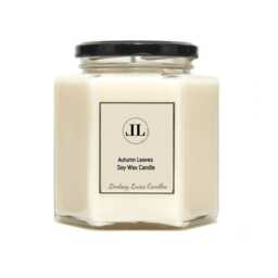 Autumn Walks Scented Candle, Soy Wax Relaxing Vegan Candle Fresh Fall Scent - thumbnail 1