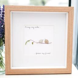 Sister Gift, Personalised Pebble Picture Framed- Sisters, in Law Family - Friends Present Idea - thumbnail 3