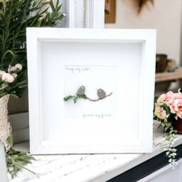 Sister Gift, Personalised Pebble Picture Framed- Sisters, in Law Family - Friends Present Idea - thumbnail 1