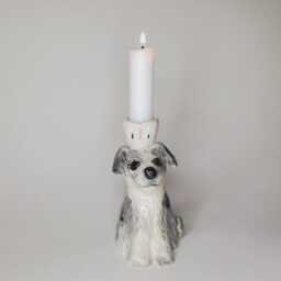 Your Dog As A Ceramic Candle Holder Unique Holder For Taper Candles - thumbnail 4