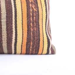 Vintage Turkish Kilim Pillow Cover Handmade Wool, 16x24 - thumbnail 2