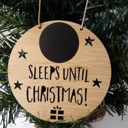 Sleeps Until Christmas Countdown Wall Hanging-Sign-Door Hanging-Wall Art-Plaque-Christmas-Decoration-xmas-Santa-Christmas Eve - thumbnail 2
