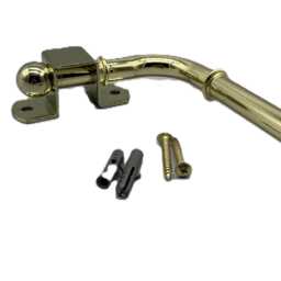 Adjustable Brass Swing Drapery Arm, 30-50cm Door Curtain Rod - thumbnail 2