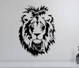Lion Head Wall Decal Vinyl Sticker Safari Art Animal Decorations Home Housewares Living Room Bedroom Office Decor Poster Ln13