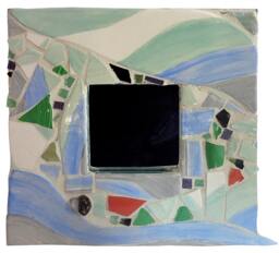 Aquamarine Mosaic Mirror - thumbnail 1