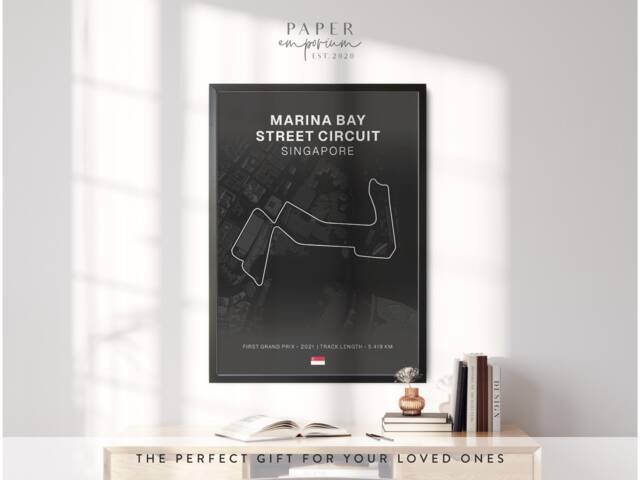 Marina Bay Track Art Print Singapore Grand Prix Poster - image 1