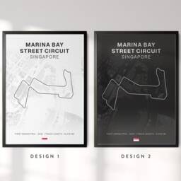 Marina Bay Track Art Print Singapore Grand Prix Poster - thumbnail 2