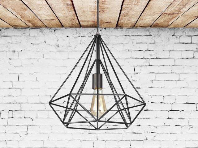 Industrial Lighting Pendant Light Chandelier Diamond Cage Minimalist Light Fixture Kitchen - image 1