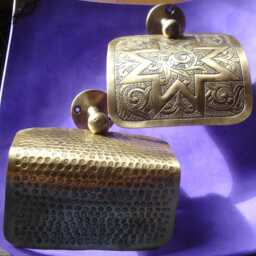 Moroccan Tarnished Brass Antique Gold Style - Smaller Size Wall Mounted Toilet Paper Roll Holder - Various - thumbnail 3