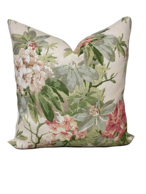 Colefax & Fowler Mereworth Red/Green Cushion Cover Pillow Double Sided - image 1