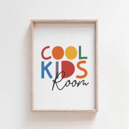 Cool Kids Room Print, Playroom Prints, Colourful Wall Art, Boys Bedroom Girls Decor - thumbnail 1