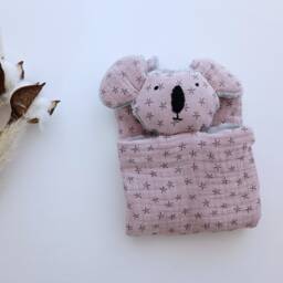 Koala Animal Lovey Cotton Jersey, Baby Blanket, Comforter, Soft Sleeping Toy, Doudou, Girl Secutiry Blanket - thumbnail 4
