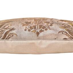 Throw Pillow Cushion Cover Fortuny Fabric Tortoise & Gold Dandolo Pattern - Made in Italy - thumbnail 4