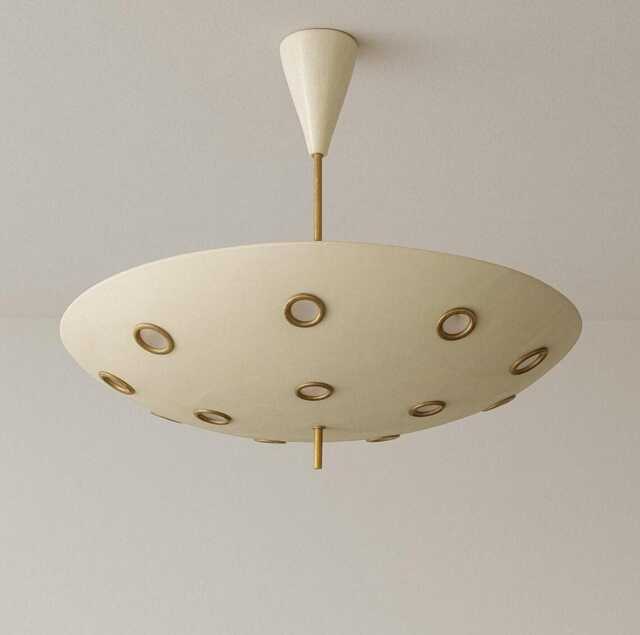 Handmade Brass Pendant Light, Mid Century Ceiling Lamp, Matte Finish, Dining, Kitchen, Entryway Use - image 1