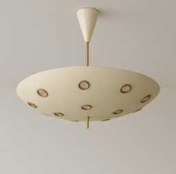 Handmade Brass Pendant Light, Mid Century Ceiling Lamp, Matte Finish, Dining, Kitchen, Entryway Use - thumbnail 1