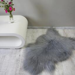 Sheepskin Icelandic Grey, Gray Xxl Rug Genuine Natural Sheepskin Area Rugs Carpet Draped On Chairs Cheap Shag Throw - thumbnail 3