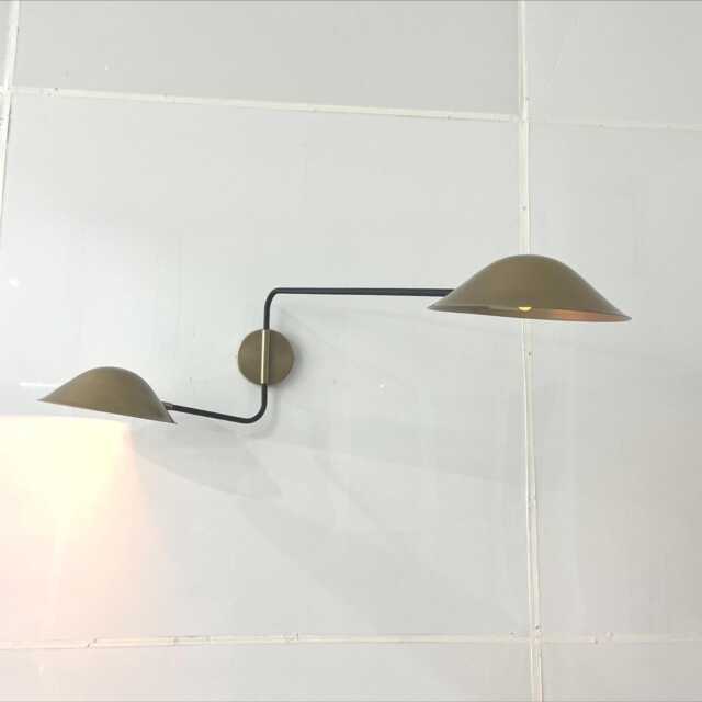Double Arm Wall Lamp - Adjustable 2-Arm Sconce With Metal Shades, Modern Or Industrial Style - image 1
