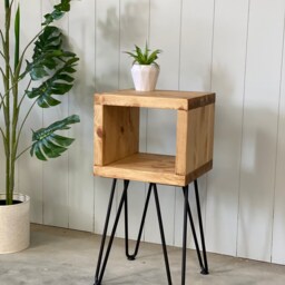 Bodia // Scandinavian Boho Style Side Table Nightstand With Hairpin Legs - thumbnail 2