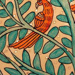 Blue Tree Of Life Lampshade/ Table Lampshade/Handmade Leather Lampshade - thumbnail 3