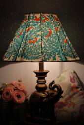Blue Tree Of Life Lampshade/ Table Lampshade/Handmade Leather Lampshade