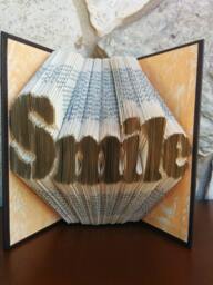 Smile - Folded Book Art Fully Customizable, Dentist, Orthodontist - thumbnail 1