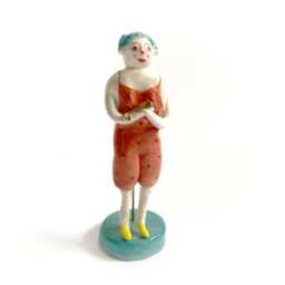 Decorative Female Figurine, Spiritual Mouse Lover Gift, Folklore Decor, Female Statue, Unique Ceramic Girl With Mouse