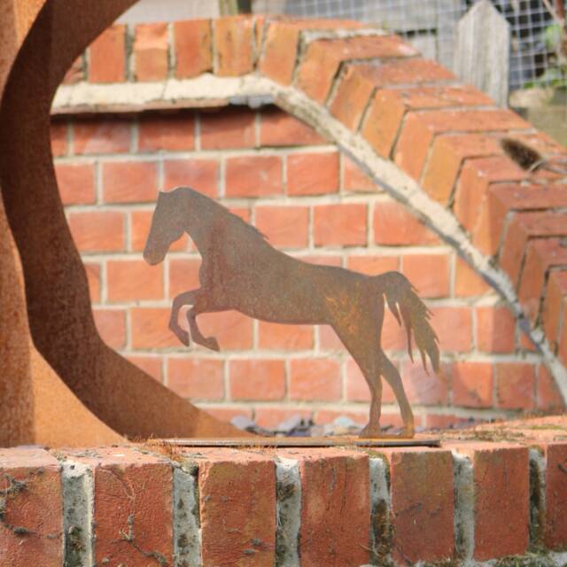 Rustic Metal Horse Garden Art, British Made