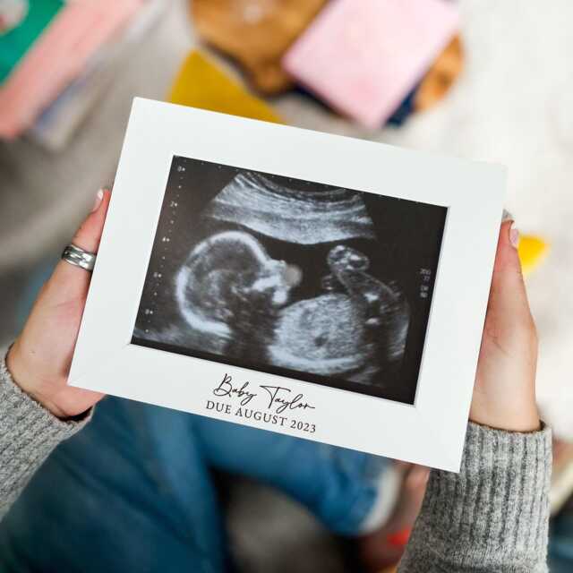 Mum To Be Gift - Baby Scan Photo Frame Personalised Announcement, Pregnancy Gift, Bump, First Christmas - image 1