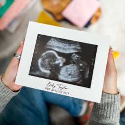 Mum To Be Gift - Baby Scan Photo Frame Personalised Announcement, Pregnancy Gift, Bump, First Christmas - thumbnail 1