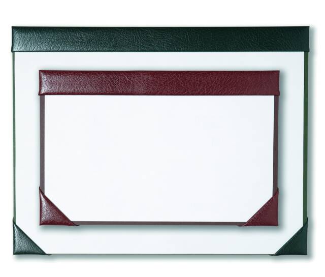 Montana Grained Leather Desk Blotter Cuff & Corner Writing Pad - image 1