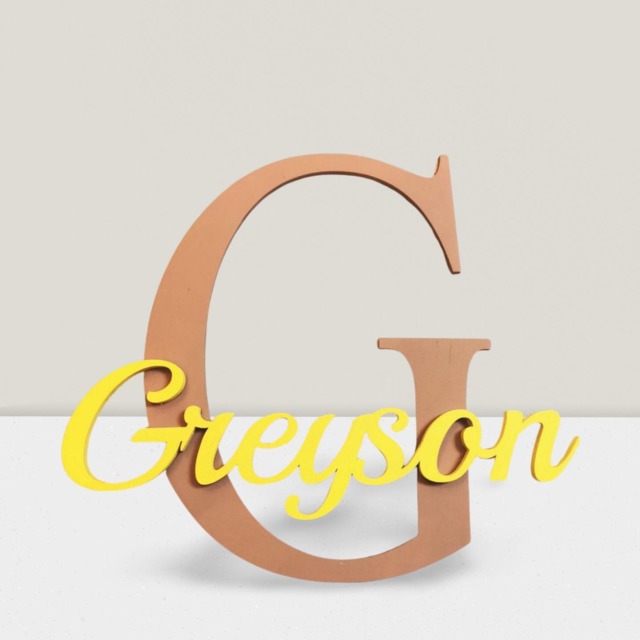 Personalized Wooden Letter Name Sign, Baby Nursery Decor - image 1