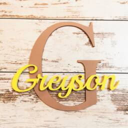 Personalized Wooden Letter Name Sign, Baby Nursery Decor - thumbnail 2