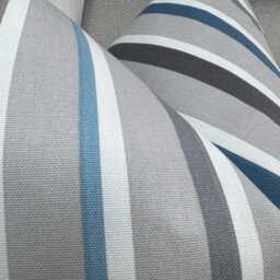 striped Blue Grey Cushion Cover, Pillow Cover For Sofa - Chair/Cotton Design John Lewis Fabric - thumbnail 2