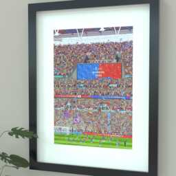Crystal Palace Fa Cup Winners 2025 Print - Selhurst Park Champions Art Iconic Poster Gift - thumbnail 1