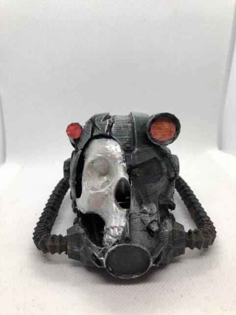 Painted Fallout Inspired Decaying Power Armor Pla Bust - image 1